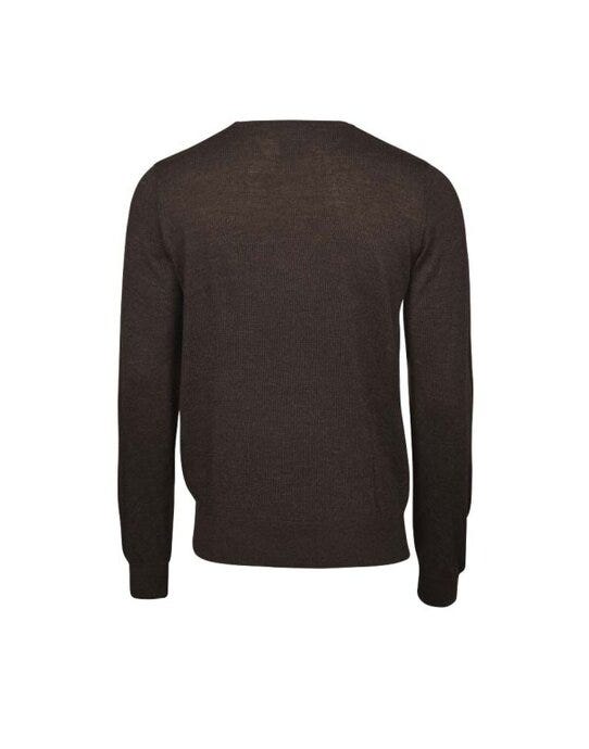Tee Jays TJ6000 Mens Crew Neck Knitted Sweater - Mocha