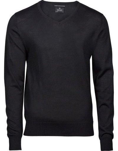 Tee Jays TJ6001 Mens V Neck Knitted Sweater - Black