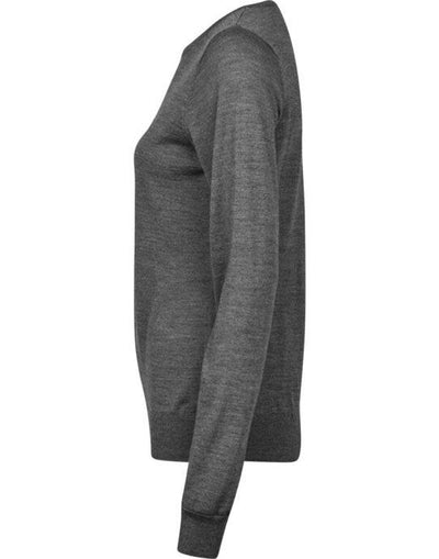 Tee Jays TJ6006 Womens Crew Neck Sweater - Grey Melange