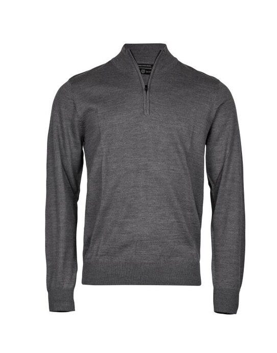 Tee Jays TJ6010 Mens Half Zip - Grey Melange