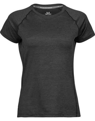 Tee Jays TJ7021 Ladies CoolDry Tee - Black Melange