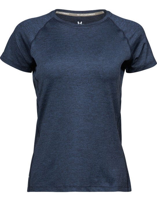Tee Jays TJ7021 Ladies CoolDry Tee - Navy Melange
