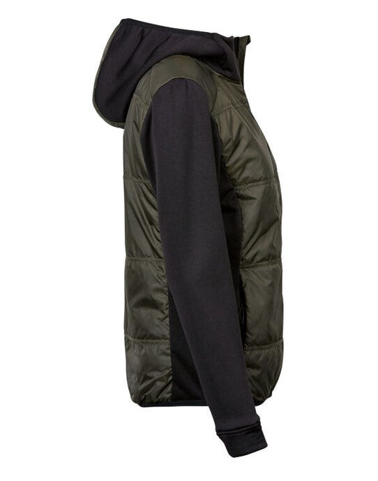 Tee Jays TJ9113 Womens Hybrid-Stretch Jacket - Deep Green/ Black