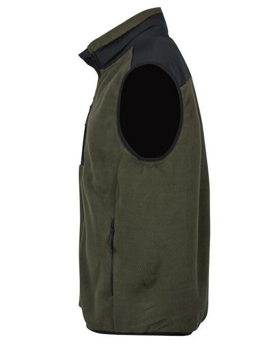 Tee Jays TJ9122 Mountain Fleece Bodywarmer - Deep Green/ Black