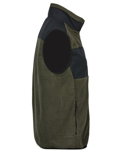 Tee Jays TJ9122 Mountain Fleece Bodywarmer - Deep Green/ Black