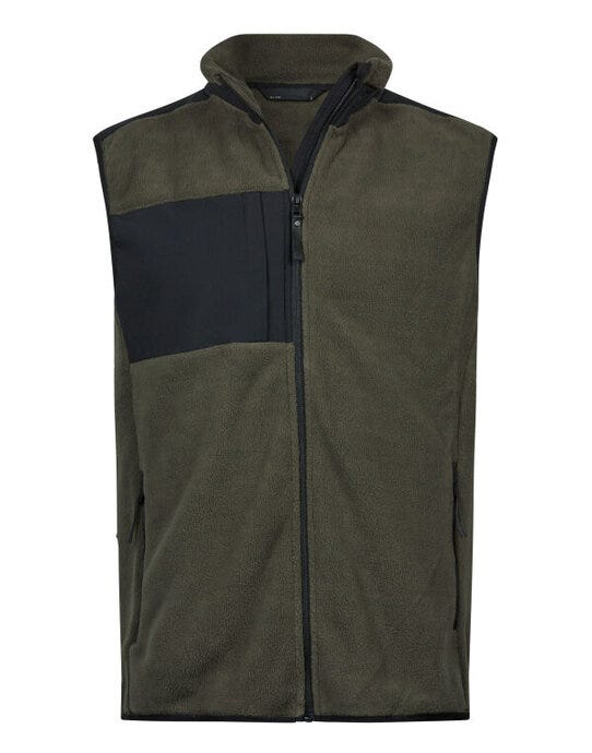 Tee Jays TJ9122 Mountain Fleece Bodywarmer - Deep Green/ Black