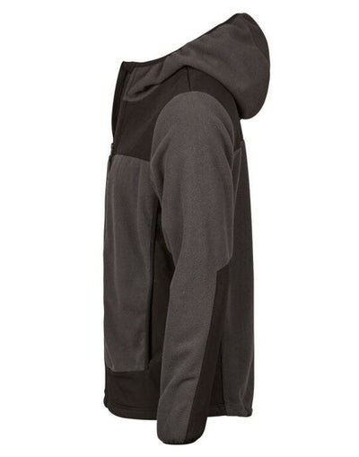 Tee Jays TJ9124 TeeJays Mens Mountain Hooded Fleece - Asphalt/Black