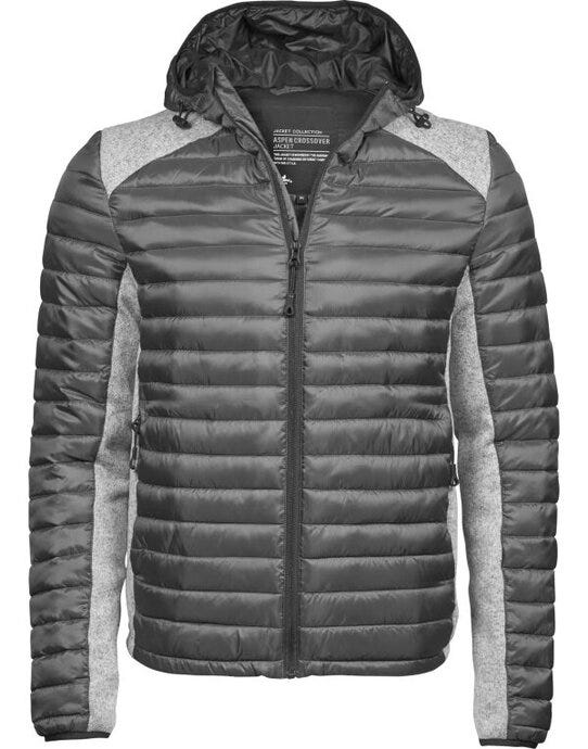 Tee Jays TJ9610 Mens Hooded Outdoor Crossover - Space Grey/Grey Melange