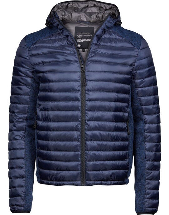 Tee Jays TJ9610 Mens Hooded Outdoor Crossover - Navy/Navy Melange