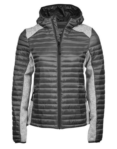 Tee Jays TJ9611 Ladies Hooded Outdoor Crossover - Space Grey/Grey Melange