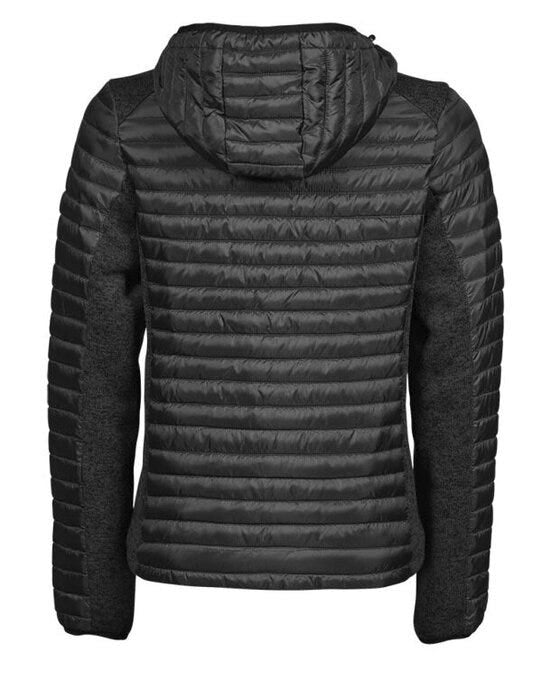 Tee Jays TJ9611 Ladies Hooded Outdoor Crossover - Black/Black Melange