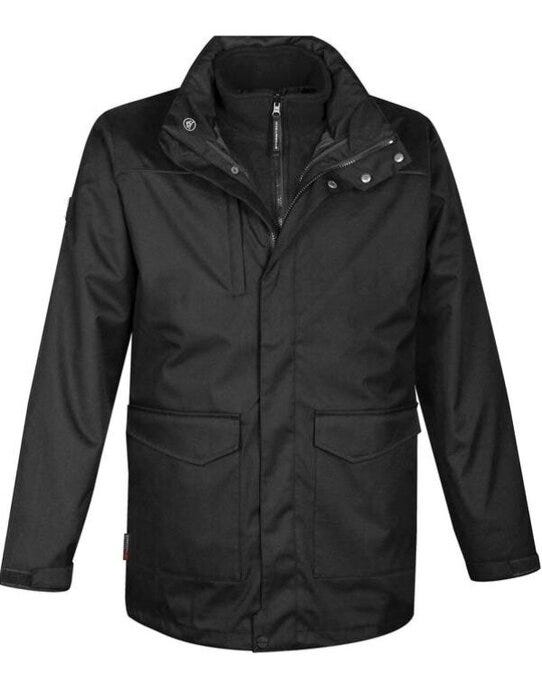 Stormtech TPX-3 Mens Vortex 3 In 1 Parka - Black