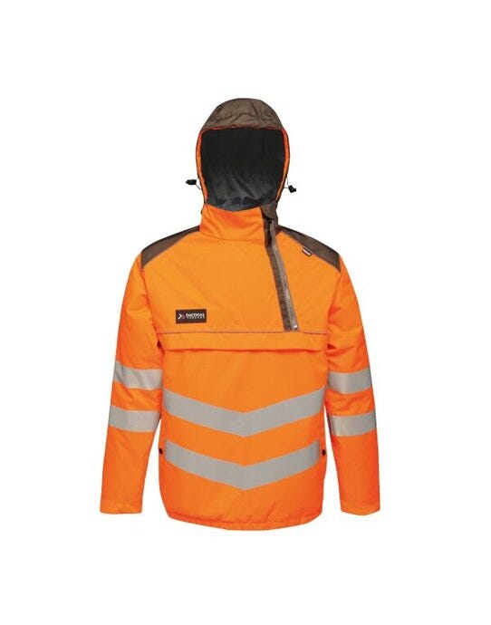Regatta High Visibility TRA316 Regatta Hi Vis Bomber Jacket - Orange/Grey