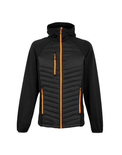Regatta Professional TRA549 Regatta Men's Navigate Hybrid Jacket - Black Orange Pop