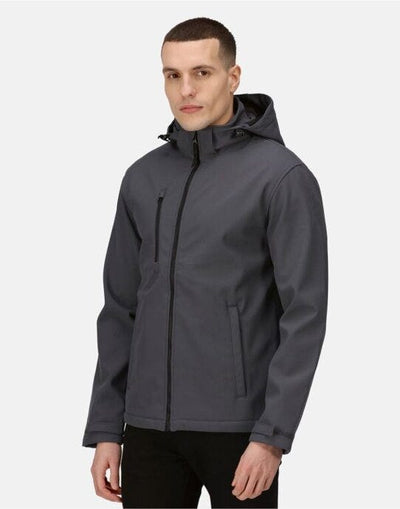 Regatta Professional TRA701 Regatta Venturer Hooded Softshell - Seal Grey/Black