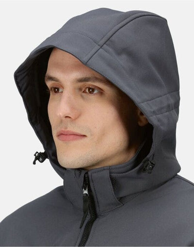 Regatta Professional TRA701 Regatta Venturer Hooded Softshell - Seal Grey/Black