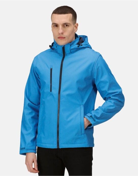 Regatta Professional TRA701 Regatta Venturer Hooded Softshell - French Blue / Navy