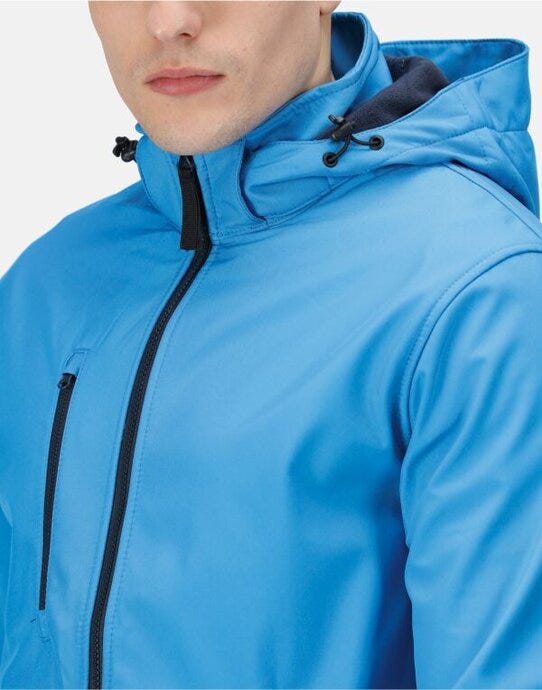 Regatta Professional TRA701 Regatta Venturer Hooded Softshell - French Blue / Navy