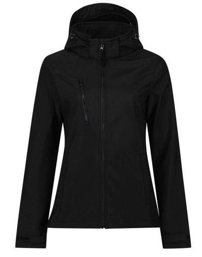 Regatta Professional TRA702 Regatta Womens Venturer Hooded Softshell - Black/Black