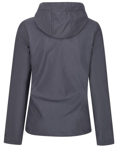 Regatta Professional TRA702 Regatta Womens Venturer Hooded Softshell - Seal Grey/Black