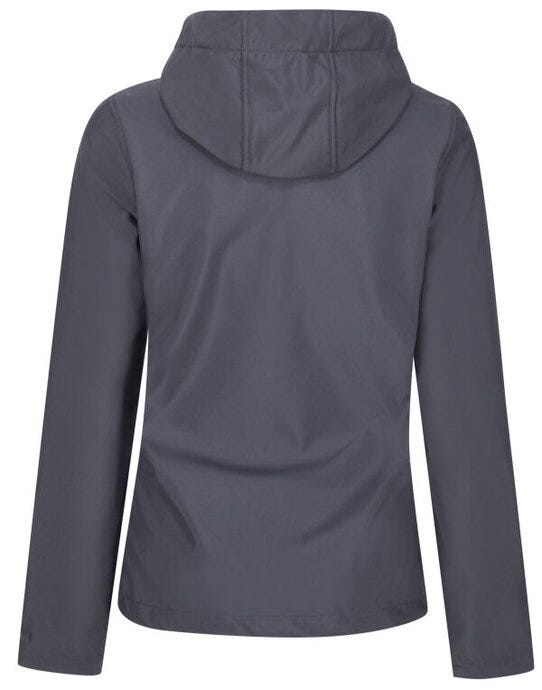 Regatta Professional TRA702 Regatta Womens Venturer Hooded Softshell - Seal Grey/Black