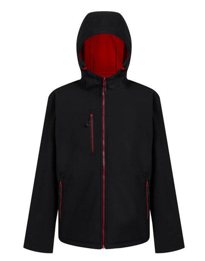 Regatta Professional TRA705 Regatta Navigate 2-Layer Hood Softshell - Black/Classic Red