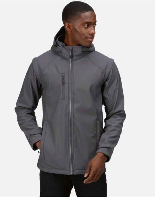 Regatta Professional TRA713 Regatta Mens Earsmus 4-In-1 Softshell - Seal Grey/Seal Grey