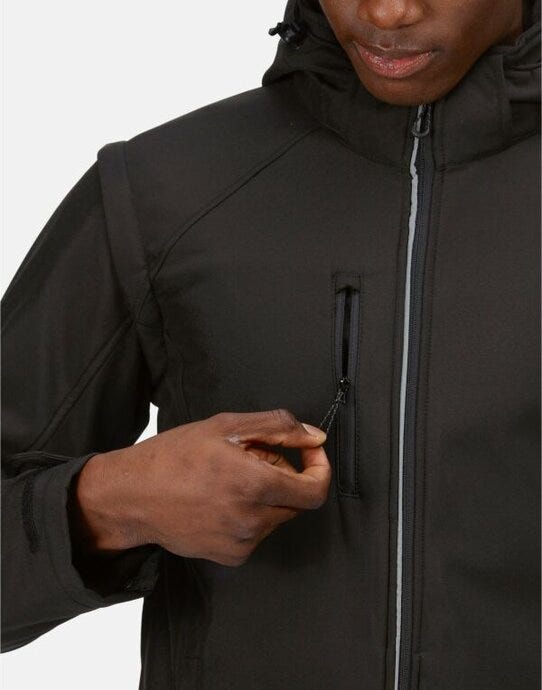 Regatta Professional TRA713 Regatta Mens Earsmus 4-In-1 Softshell - Black/Black