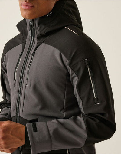 Regatta Professional TRA745 Regatta 4TEX Stretch 3 Layer Softshell - Slate Grey/Black