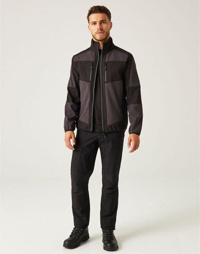 Regatta Professional TRA753 Regatta E-Volve Unisex 2 Layer Softshell - Ash/Black