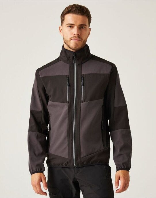 Regatta Professional TRA753 Regatta E-Volve Unisex 2 Layer Softshell - Ash/Black