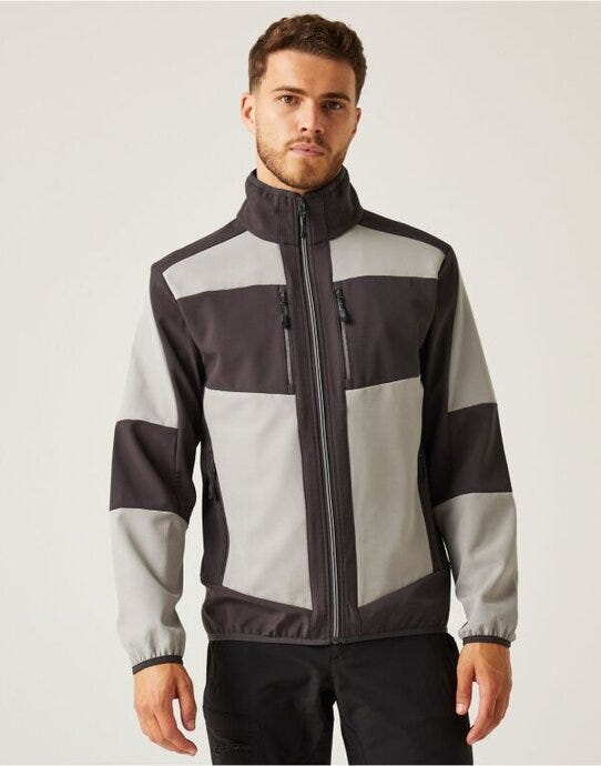 Regatta Professional TRA753 Regatta E-Volve Unisex 2 Layer Softshell - Mineral Grey/Ash