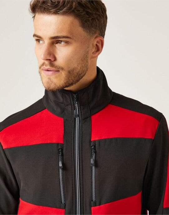 Regatta Professional TRA753 Regatta E-Volve Unisex 2 Layer Softshell - Classic Red/Black