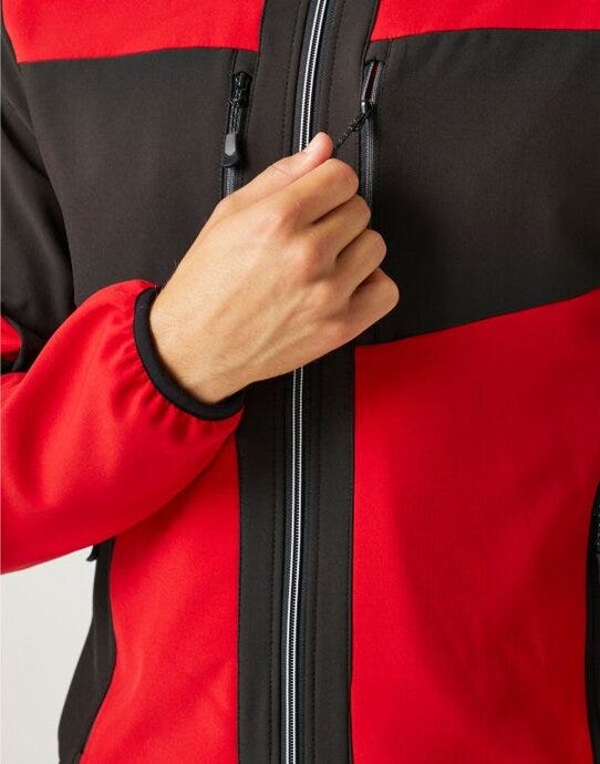 Regatta Professional TRA753 Regatta E-Volve Unisex 2 Layer Softshell - Classic Red/Black