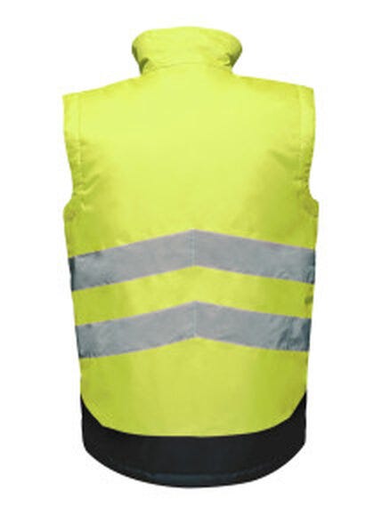 Regatta High Visibility TRA840 Regatta Hi-Vis Pro Insulated Bodywarmer - Yellow/Navy