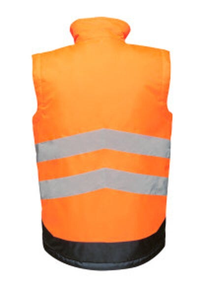 Regatta High Visibility TRA840 Regatta Hi-Vis Pro Insulated Bodywarmer - Orange/Navy