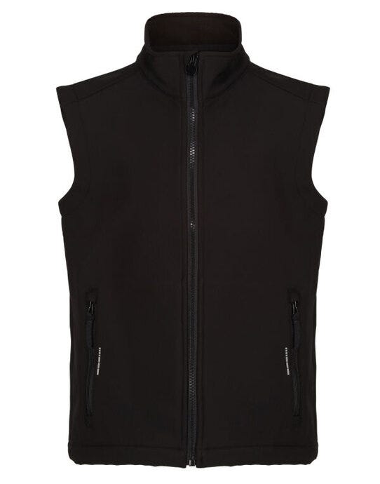 Regatta Junior TRA882 Ablaze SShell Bodywarmer - Black/Black