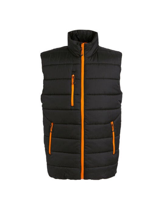 Regatta Professional TRA892 Regatta Mens Navigate Thermal Bodywarmer - Black Orange Pop
