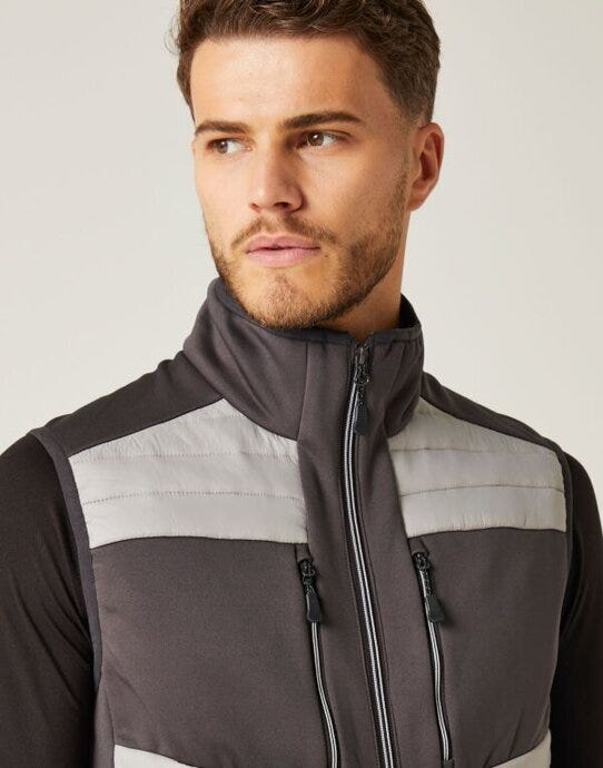 Regatta Professional TRA905 Regatta E-Volve Unisex Hybrid Bodywarmer - Mineral Grey/Ash