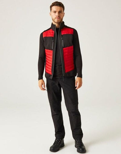 Regatta Professional TRA905 Regatta E-Volve Unisex Hybrid Bodywarmer - Classic Red/Black