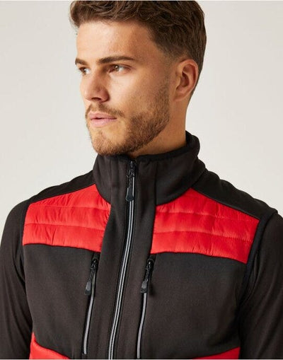 Regatta Professional TRA905 Regatta E-Volve Unisex Hybrid Bodywarmer - Classic Red/Black