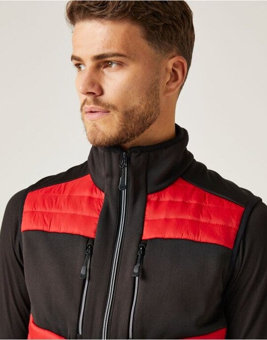 Regatta Professional TRA905 Regatta E-Volve Unisex Hybrid Bodywarmer - Classic Red/Black