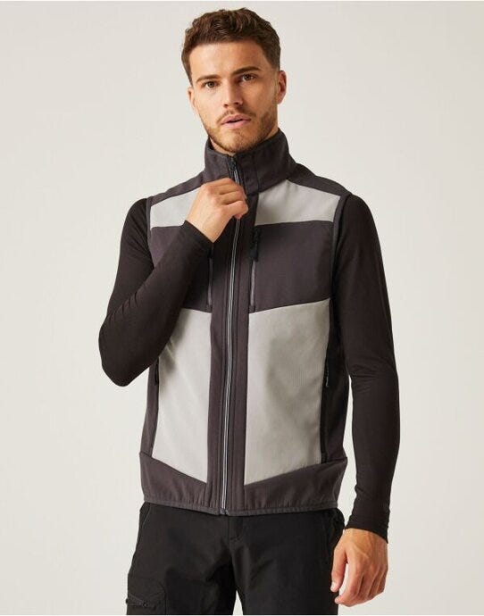 Regatta Professional TRA907 Regatta E-Volve 2L SoftShell BodyWarmer - Mineral Grey/Ash
