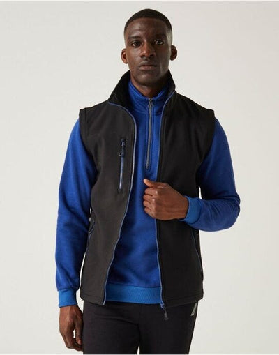 Regatta Professional TRA915 Regatta Navigate 2L Softshell Bodywarmer - Black/New Royal