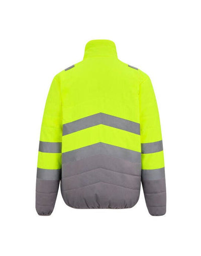 Regatta High Visibility TRA943 Regatta Hi-Vis 2 Tone Thermal Baffle Jkt - Hi-Vis Yellow