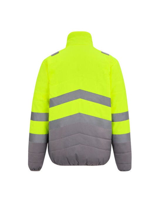 Regatta High Visibility TRA943 Regatta Hi-Vis 2 Tone Thermal Baffle Jkt - Hi-Vis Yellow
