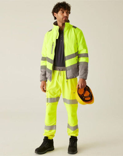 Regatta High Visibility TRA943 Regatta Hi-Vis 2 Tone Thermal Baffle Jkt - Hi-Vis Yellow