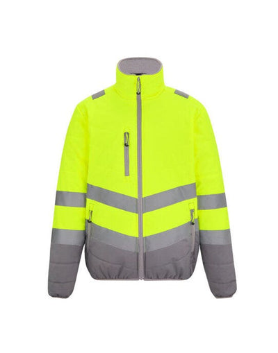 Regatta High Visibility TRA943 Regatta Hi-Vis 2 Tone Thermal Baffle Jkt - Hi-Vis Yellow