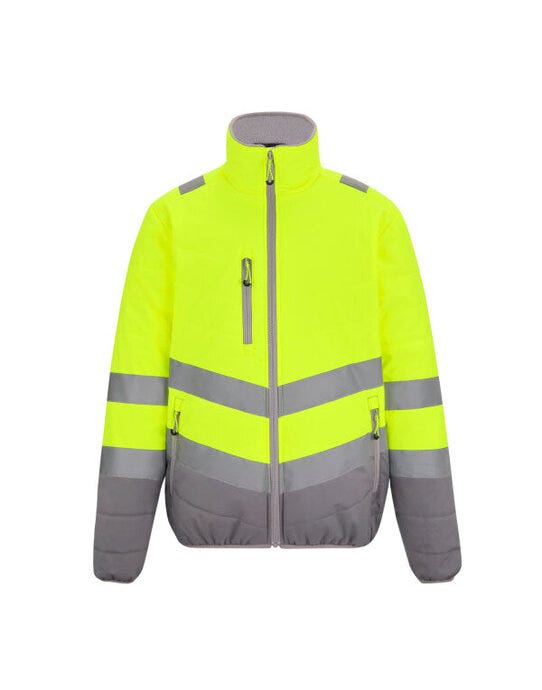 Regatta High Visibility TRA943 Regatta Hi-Vis 2 Tone Thermal Baffle Jkt - Hi-Vis Yellow