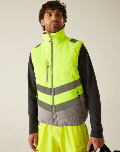 Regatta High Visibility TRB202 Regatta Hi-Vis 2 Tone Thermal Baffle BW - Hi-Vis Yellow